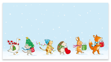 Load image into Gallery viewer, Sheet of 10 stickers - Christmas animals