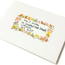 Load image into Gallery viewer, Sheet of 10 stickers - Labels, birds and flowers