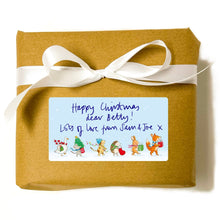 Load image into Gallery viewer, Sheet of 10 stickers - Christmas animals