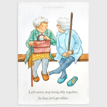 Load image into Gallery viewer, Silly together - Tea towel