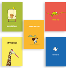 Load image into Gallery viewer, The Essential Greetings Card Set - Pack of 5 mixed Greetings cards