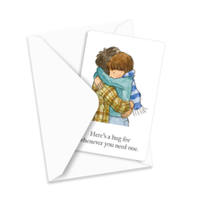 Load image into Gallery viewer, Mini card - A hug for when you need one (pack of 5)