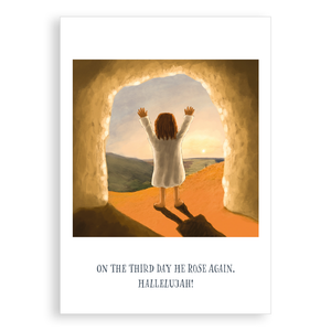 Easter card - On The Third Day He Rose Again