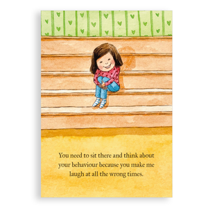 Greetings card - Sit and think