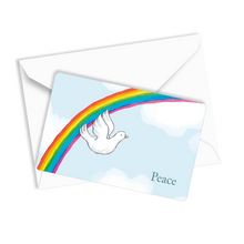 Load image into Gallery viewer, Mini card - Dove and rainbow (pack of 5)