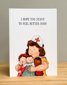 Greetings card - I hope you start to feel better soon