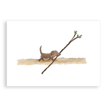 Load image into Gallery viewer, Greetings card - Puppy’s best stick
