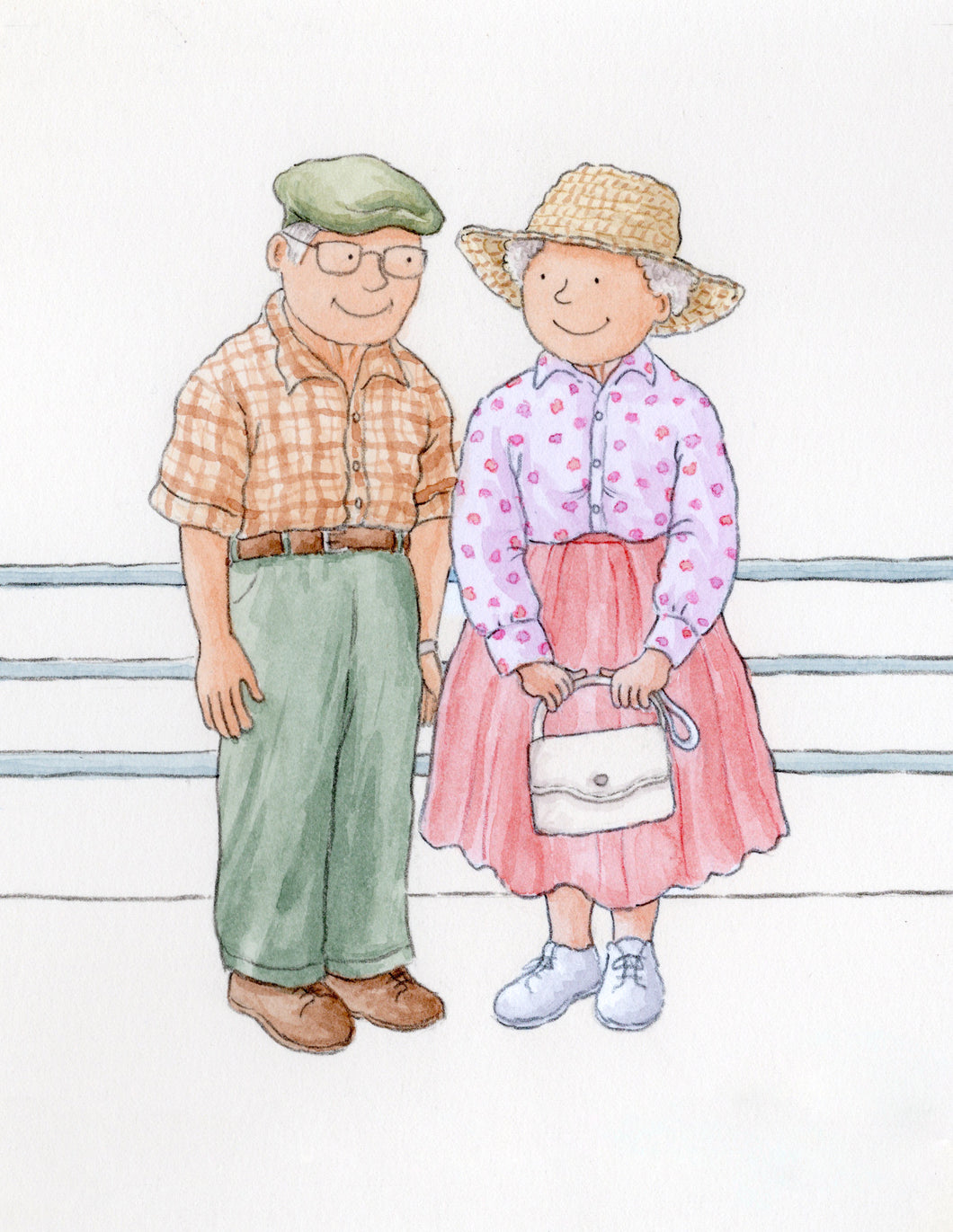 More than words can say - Original signed painting in watercolour and pencil crayon.