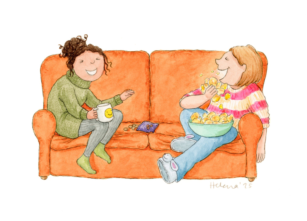 Sophisticated - Original signed painting in watercolour and pencil crayon.