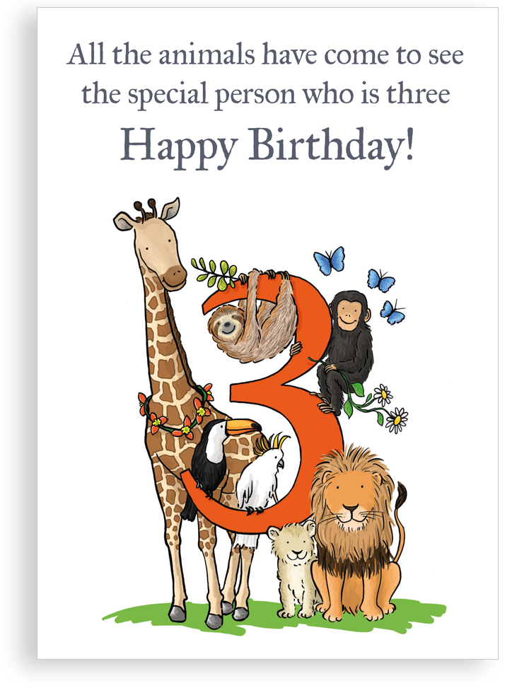 Greetings card - 3rd Birthday