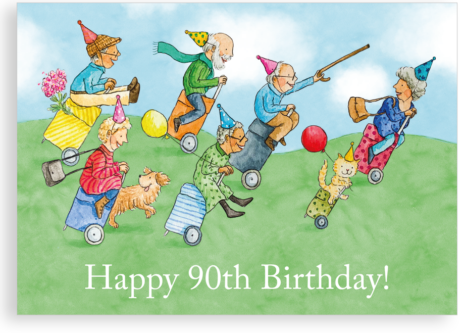 Greetings card - 90th Birthday