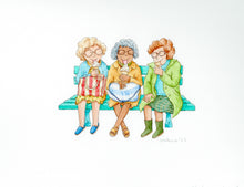 Load image into Gallery viewer, Glad we found each other - Original signed painting in watercolour and pencil crayon.
