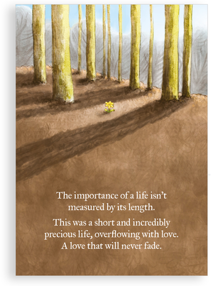 Greetings card - A Precious Life (miscarriage/loss of a child)