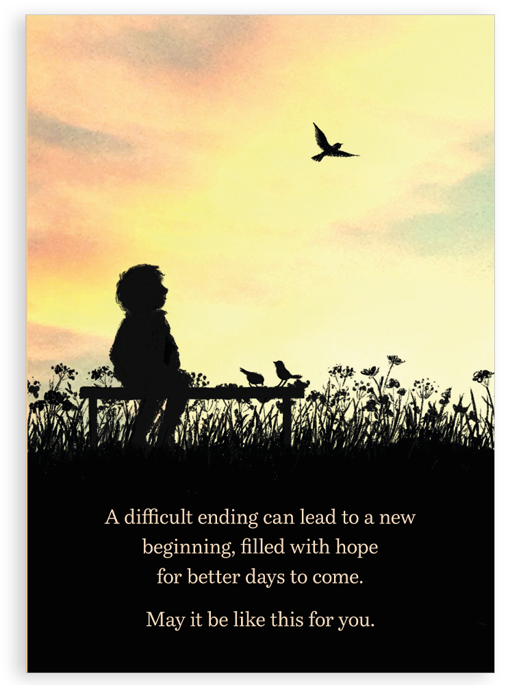 Greetings card - A new beginning