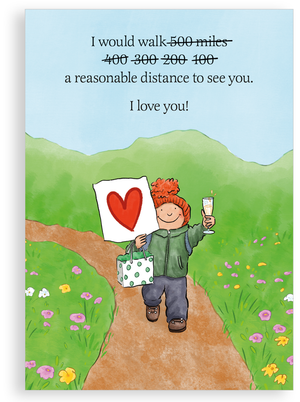 Greetings card - A reasonable distance