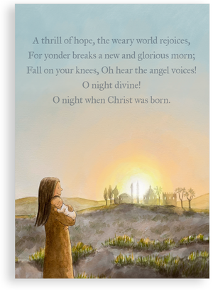Pack of 5 Christmas cards - A thrill of hope