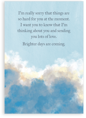 Greetings card - Brighter days are coming