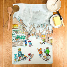 Load image into Gallery viewer, Christmas visitors - Tea towel
