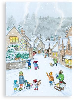 Pack of 5 Christmas cards - Christmas visitors