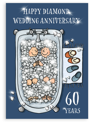 Greetings card - Diamond wedding anniversary