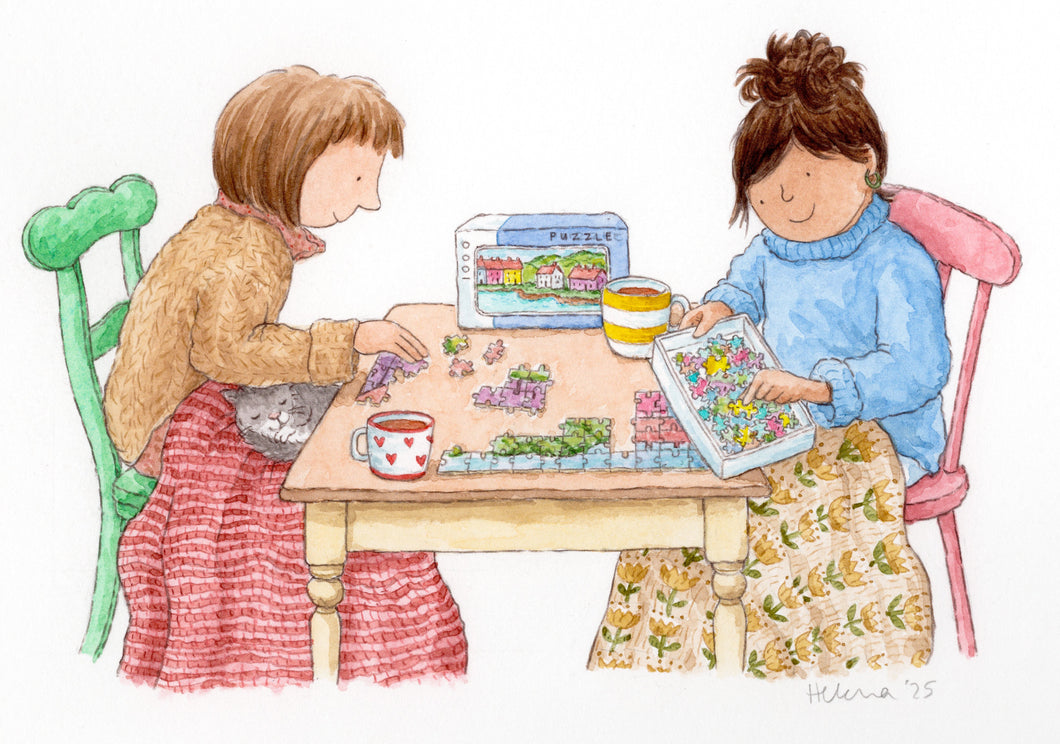 Born to be wild - Original signed painting in watercolour and pencil crayon.