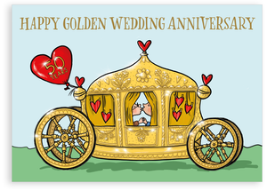 Greetings card - Golden wedding anniversary