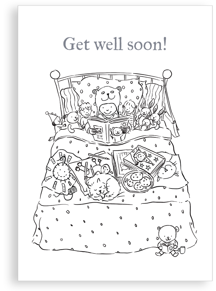 Greetings card - Get well soon!