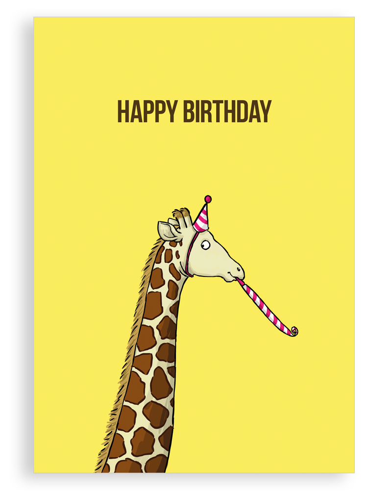 Greetings card - Happy Birthday (giraffe)