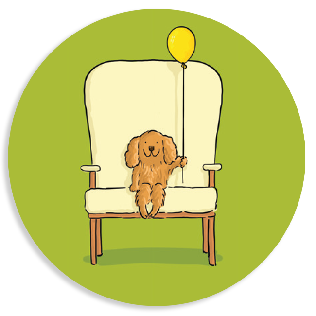 Sheet of 15 Stickers - Happy Birthday (dog)