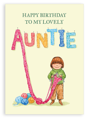 Greetings card - Happy birthday Auntie