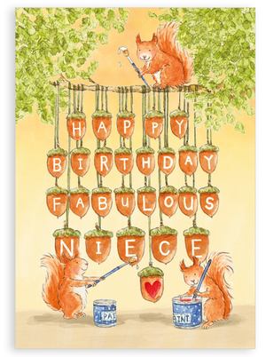 Greetings card - Happy birthday fabulous niece