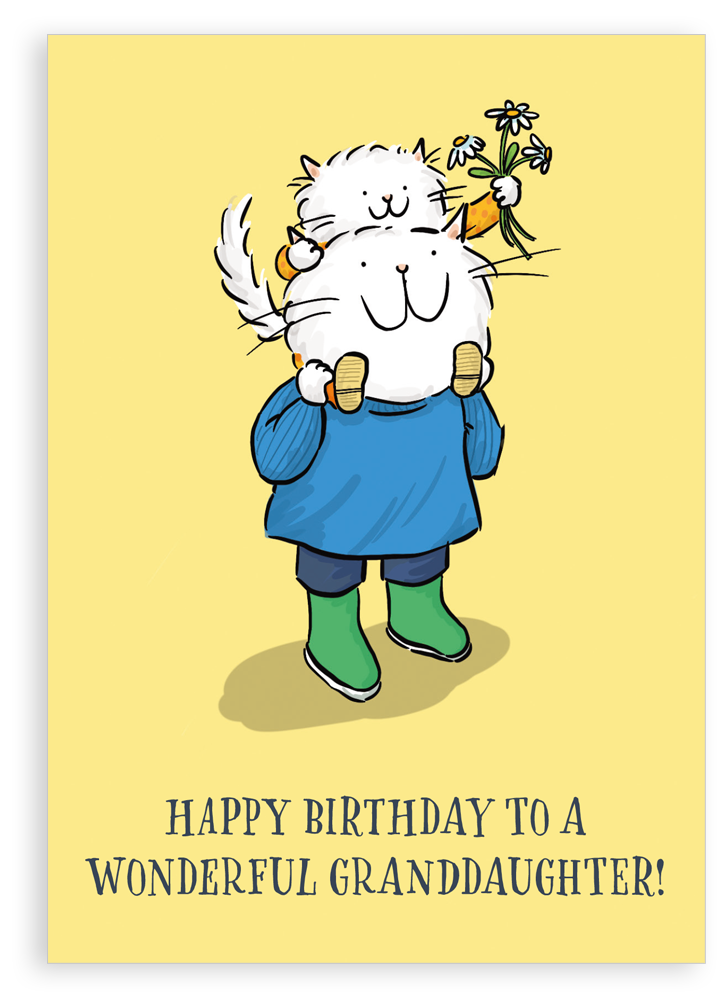 Greetings card - Happy birthday wonderful granddaughter