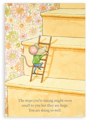 Greetings card - Huge steps