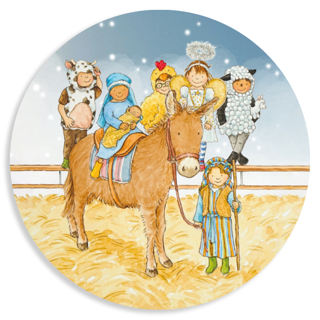 Sheet of 15 Stickers - Little donkey