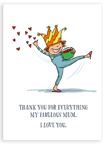 Greetings card - My fabulous mum