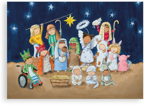 Pack of 5 Christmas cards - The School Nativity