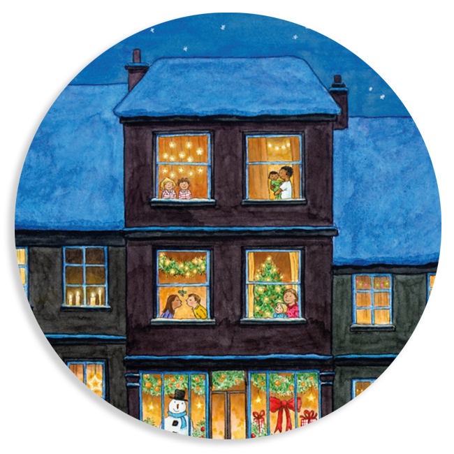 Sheet of 15 Stickers - The night before Christmas