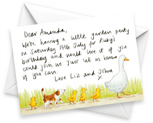 Load image into Gallery viewer, Note cards - Off for a walk (pack of 5)
