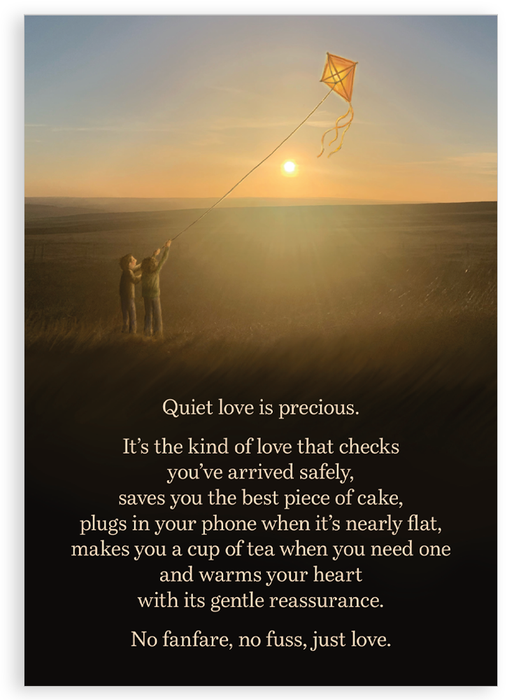 Greetings card - Quiet love