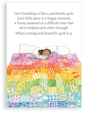 Greetings card - Patchwork Quilt (Woman 2)