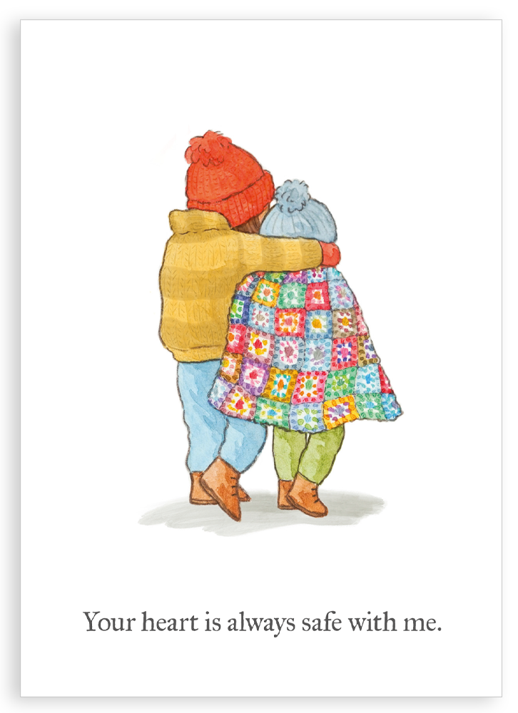 Greetings card - Safe with me – Nice Things by Helena