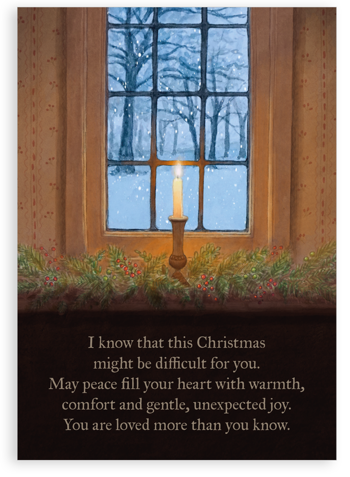 Christmas card - Sending love at Christmas