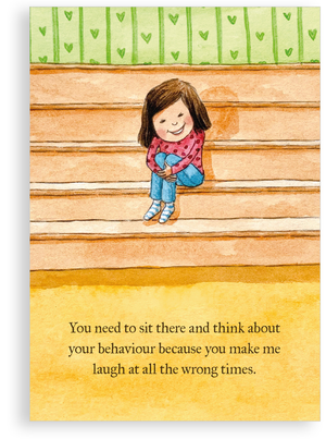 Greetings card - Sit and think