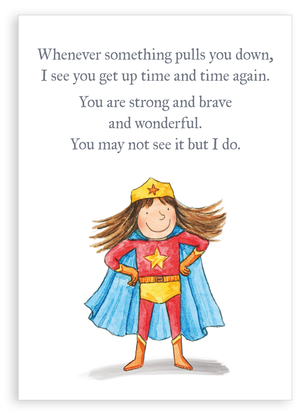 Greetings card - Strong and brave and wonderful