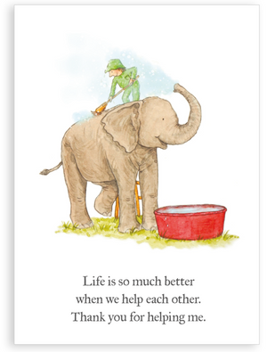 Greetings card - Thank you for helping me