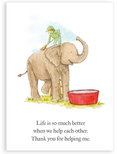 Greetings card - Thank you for helping me