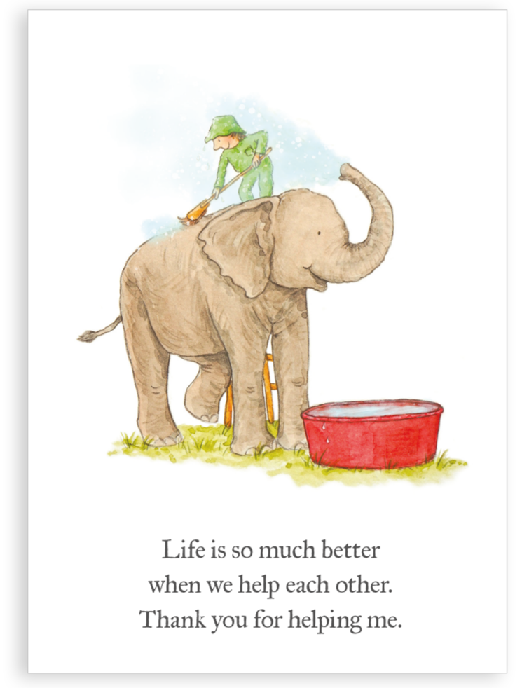 Greetings card - Thank you for helping me