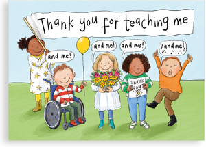 Greetings card - Thank you for teaching me