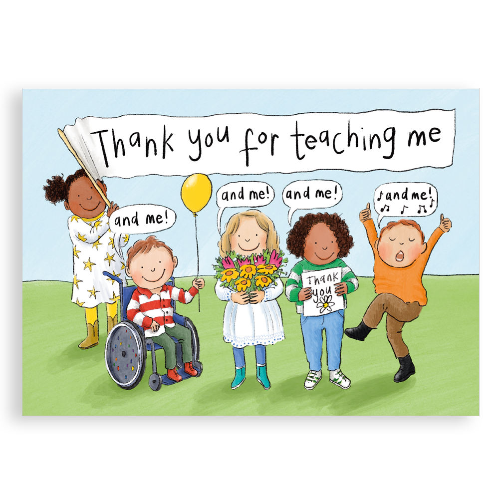 Greetings card - Thank you for teaching me