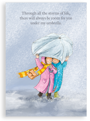 Greetings card - Under my umbrella